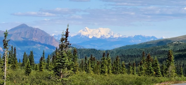 the scenic views from a stop along Park Road