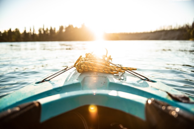 Photo by McKayla Crump taken at almost 11 PM at night kayaking by Kenai