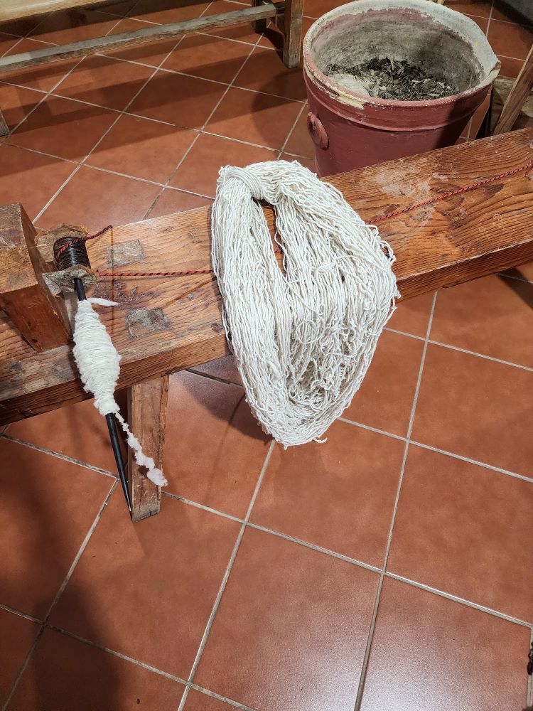 Wool spun and ready to be dyed