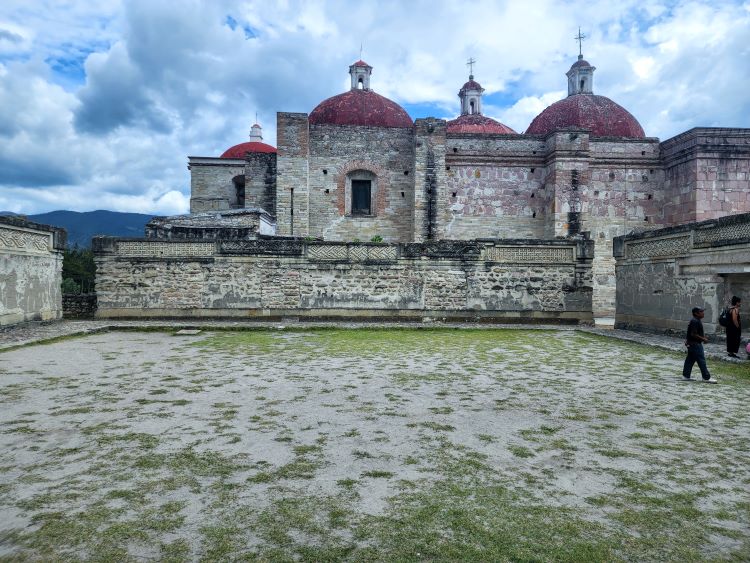 Mitla Spanish church and courtyard