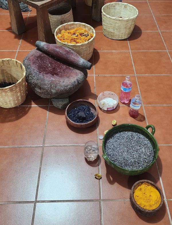 Natural dyes used at Teotitlan del Valle shop