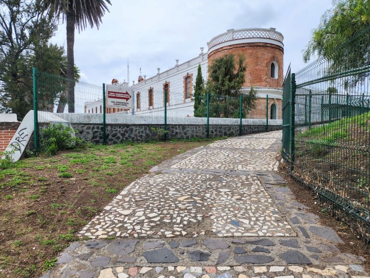 Walkway to archeological zone of Cholula